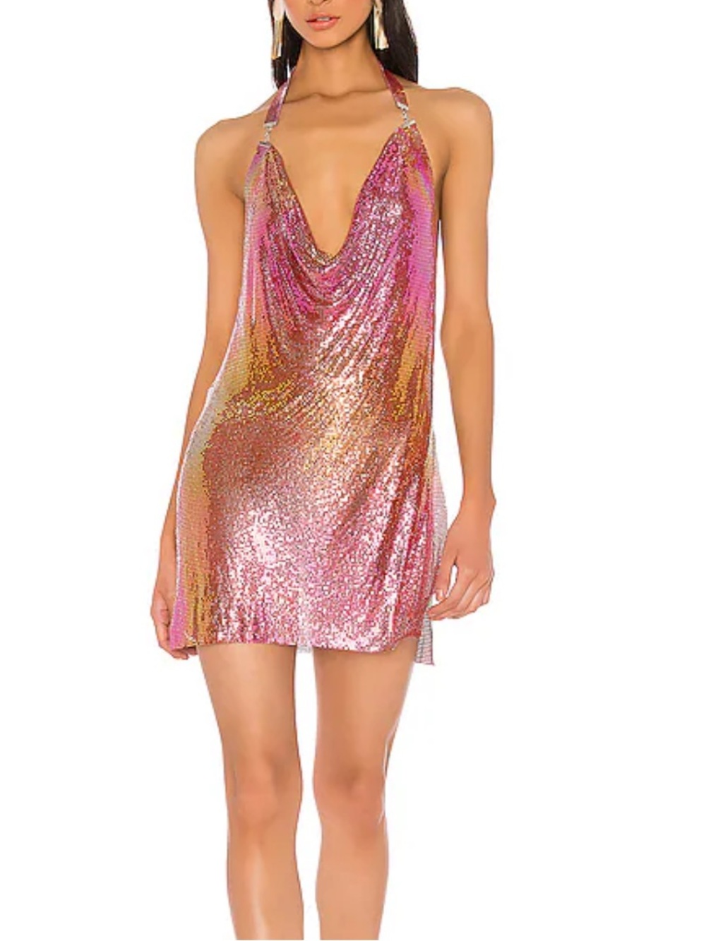 SUPERDOWN Paula Drape Mini Dress in Red